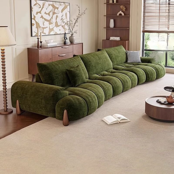  Ghế sofa tiêu chuẩn chống trầy xước màu trơn hiện đại bằng vải lông mềm