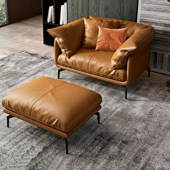 Bộ Sofa da cao cấp màu da bò GSF139-31