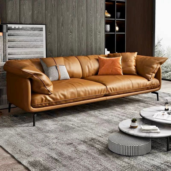 Bộ Sofa da cao cấp màu da bò GSF139-31