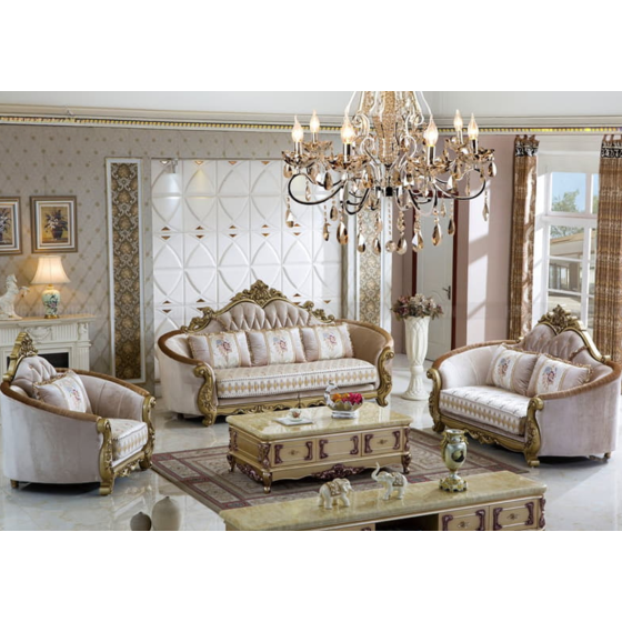 Sofa Tân Cổ Điển Vải Nỉ Cao Cấp Nhập Khẩu TP-398-1