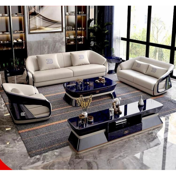Ghế Sofa Sofa da sang trọng màu sáng phong cách Ý Sofa da Bugatti Sofa nghệ thuật Gadi Sofa GSF167