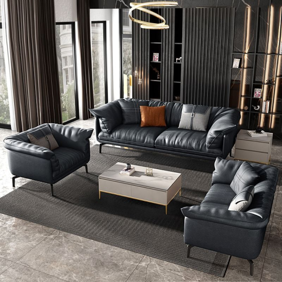 Bộ Sofa da cao cấp màu da bò GSF139-31