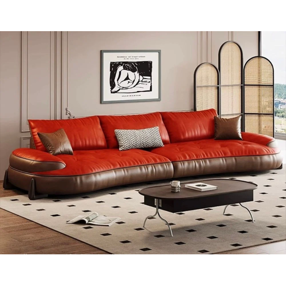 Bộ Sofa da nhập khẩu màu da bò BSF200