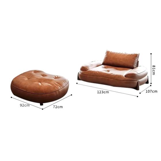 Bộ Sofa da nhập khẩu màu da bò BSF200