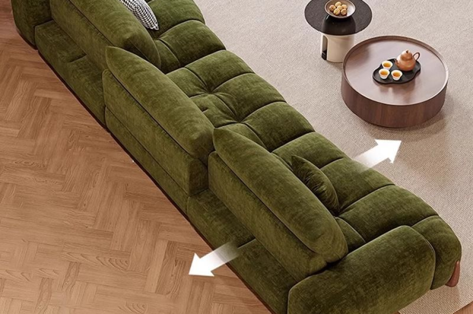 Ghế sofa tiêu chuẩn chống trầy xước màu trơn hiện đại bằng vải lông mềm