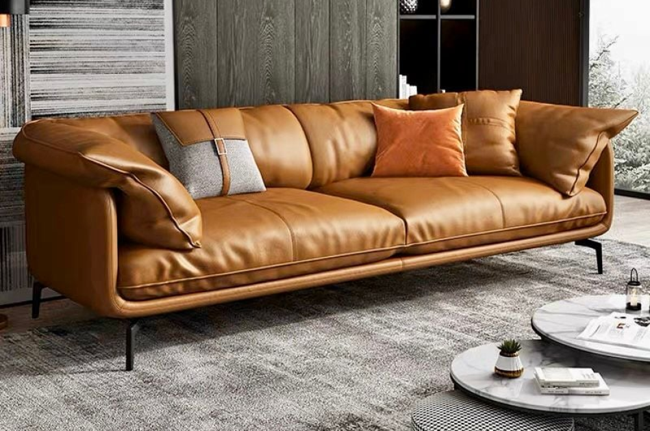 Bộ Sofa da cao cấp màu da bò GSF139-31
