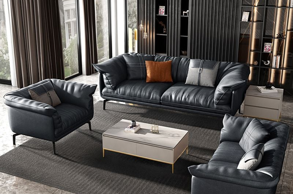 Bộ Sofa da cao cấp màu da bò GSF139-31