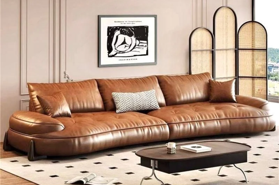 Bộ Sofa da nhập khẩu màu da bò BSF200