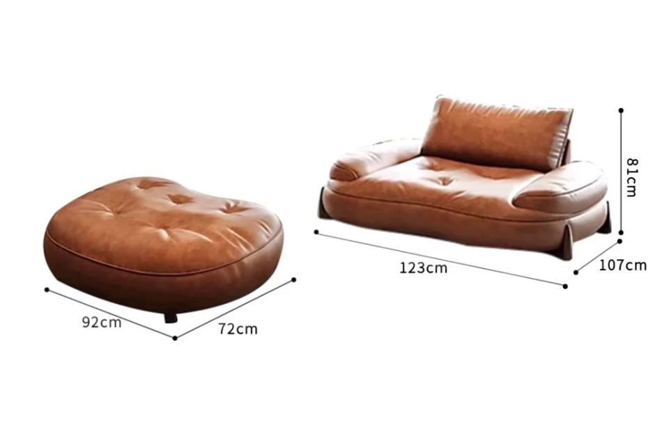 Bộ Sofa da nhập khẩu màu da bò BSF200