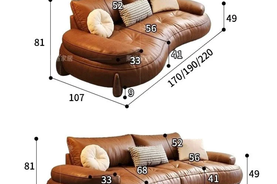 Bộ Sofa da nhập khẩu màu da bò BSF200