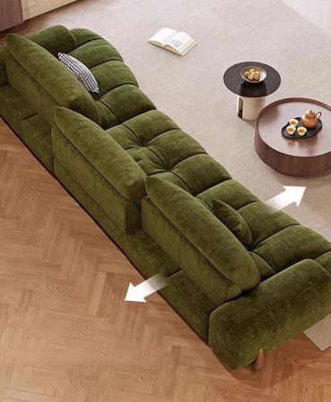 Ghế sofa tiêu chuẩn chống trầy xước màu trơn hiện đại bằng vải lông mềm