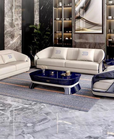 Ghế Sofa Sofa da sang trọng màu sáng phong cách Ý Sofa da Bugatti Sofa nghệ thuật Gadi Sofa GSF167