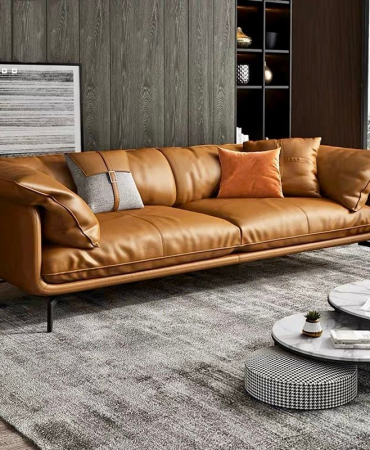 Bộ Sofa da cao cấp màu da bò GSF139-31