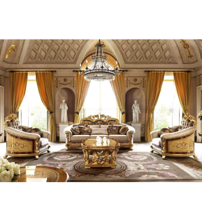 Sofa dát vàng tân cổ điển cao cấp M-01