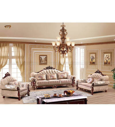 Sofa Tân Cổ Điển Vải Nỉ Bộ 1+2+3 Cao Cấp TP-089